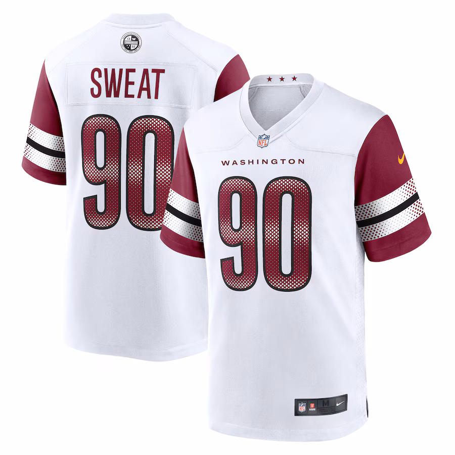 Men's Washington Commanders Montez Sweat Nike White Game Jersey - Puhuasuan