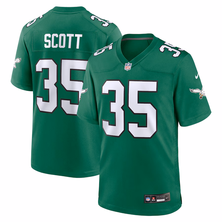 Men's Philadelphia Eagles Boston Scott Nike Kelly Green Alternate Game Jersey - Puhuasuan