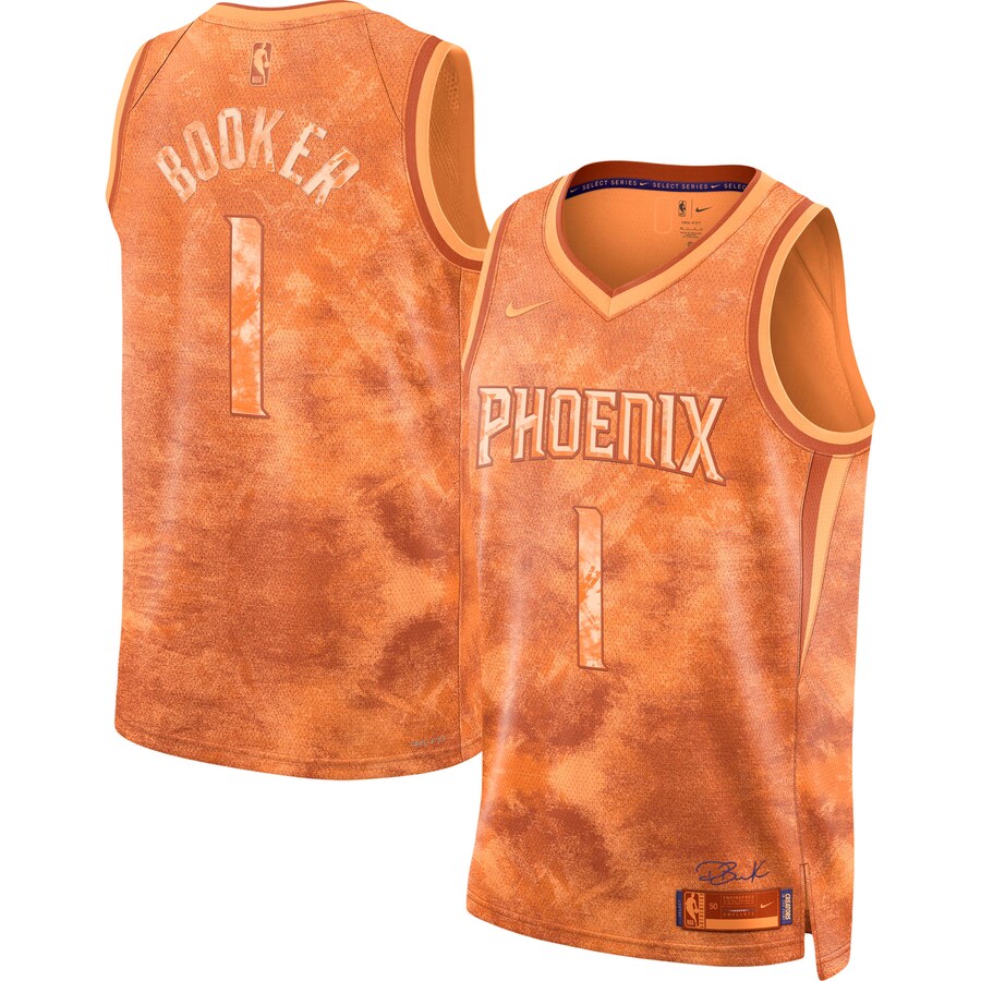 Unisex Phoenix Suns Devin Booker Nike Orange Select Series Swingman Jersey - Puhuasuan