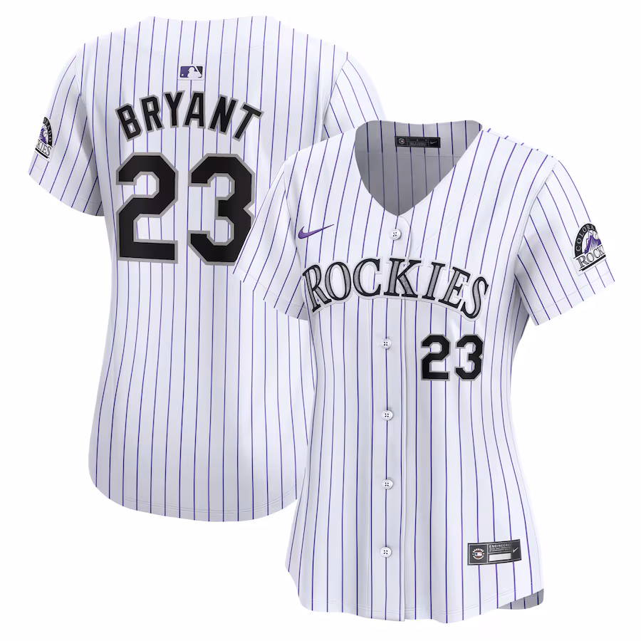 Women's Colorado Rockies Kris Bryant Nike White Home Limited Player Jersey - Puhuasuan