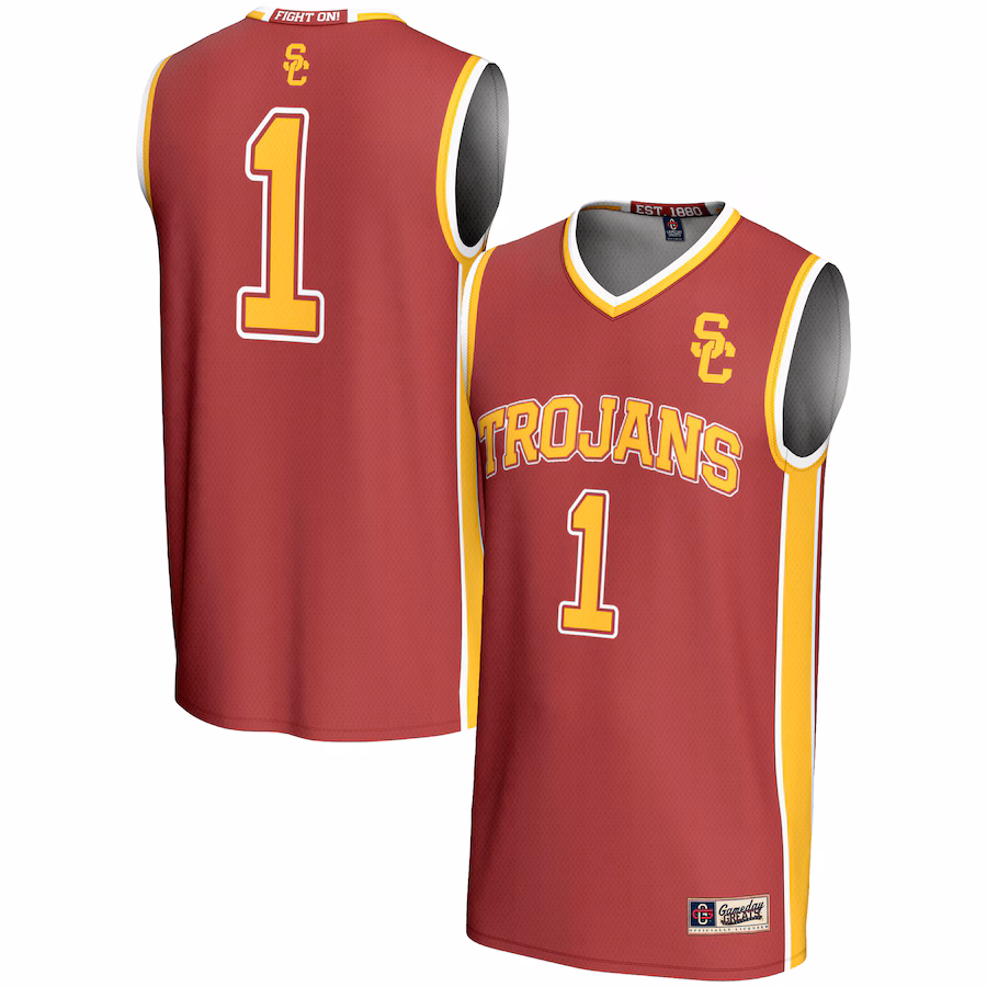 Youth GameDay Greats #1 Cardinal USC Trojans Lightweight Basketball Jersey - Puhuasuan