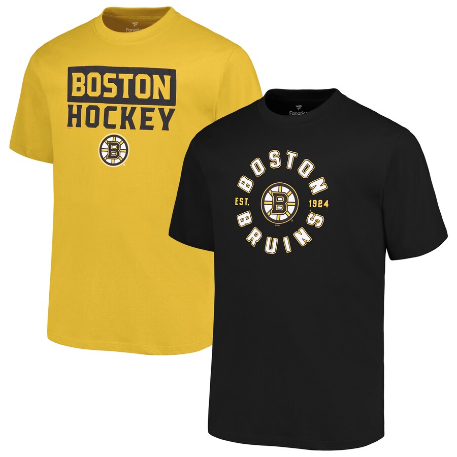 Men's Boston Bruins Fanatics Big & Tall 2-Pack T-Shirt Set - Puhuasuan
