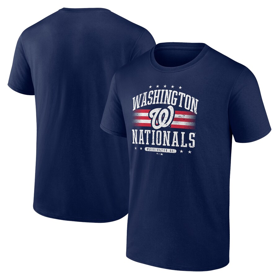 Men's Washington Nationals Navy Americana Team T-Shirt - Puhuasuan