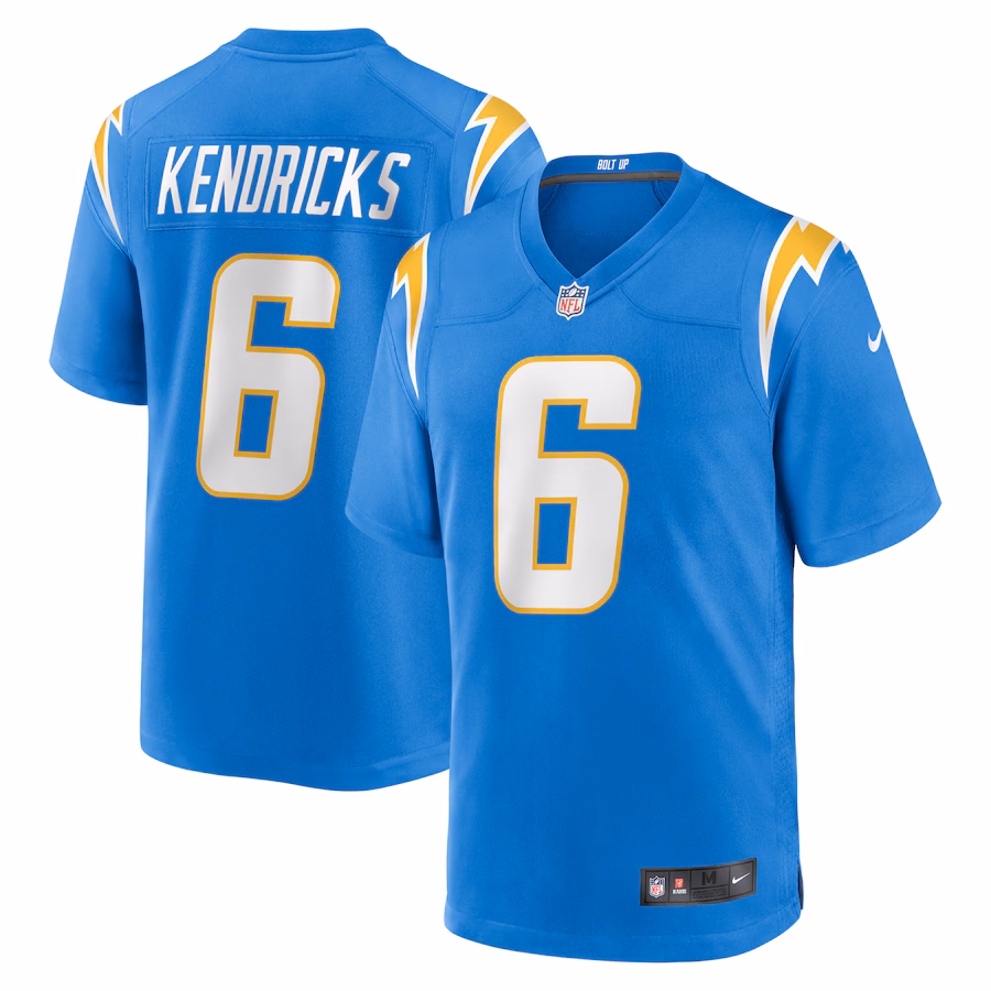 Men's Los Angeles Chargers Eric Kendricks Nike Powder Blue Game Player Jersey - Puhuasuan