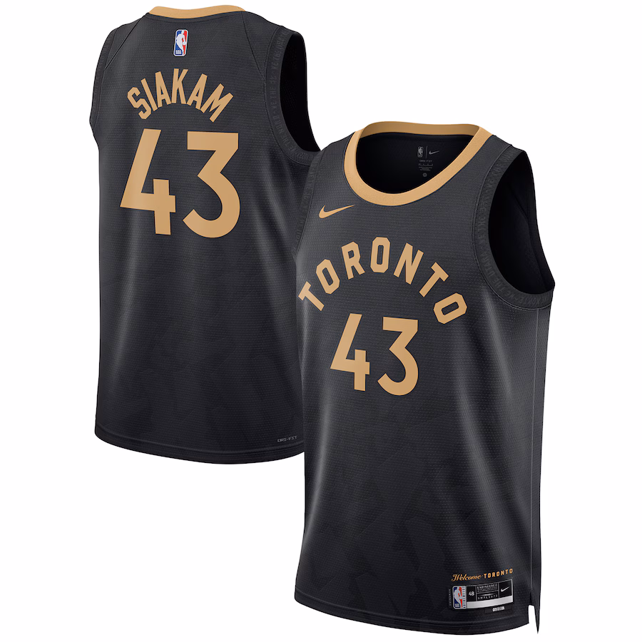 Unisex Toronto Raptors Pascal Siakam Nike Black 2022/23 Swingman Jersey - City Edition - Puhuasuan
