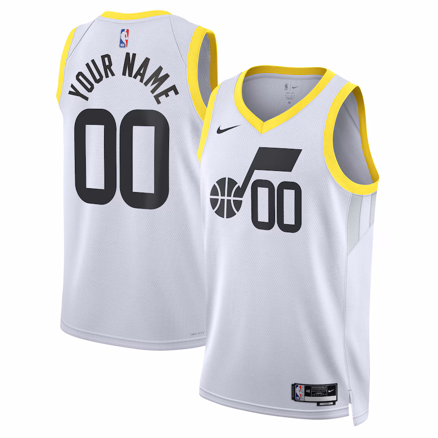 Unisex Utah Jazz Nike White Swingman Custom Jersey - Association Edition - Puhuasuan