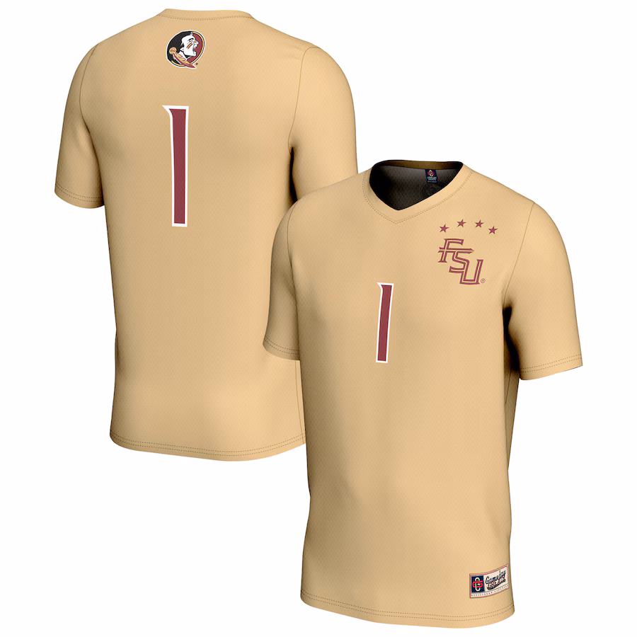 Youth GameDay Greats #1 Gold Florida State Seminoles Lightweight Collegiate Soccer Fashion Jersey - Puhuasuan