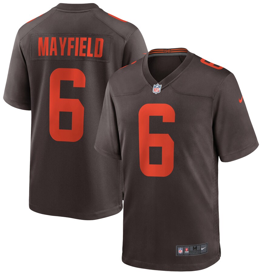Men's Cleveland Browns Baker Mayfield Nike Brown Alternate Game Jersey - Puhuasuan