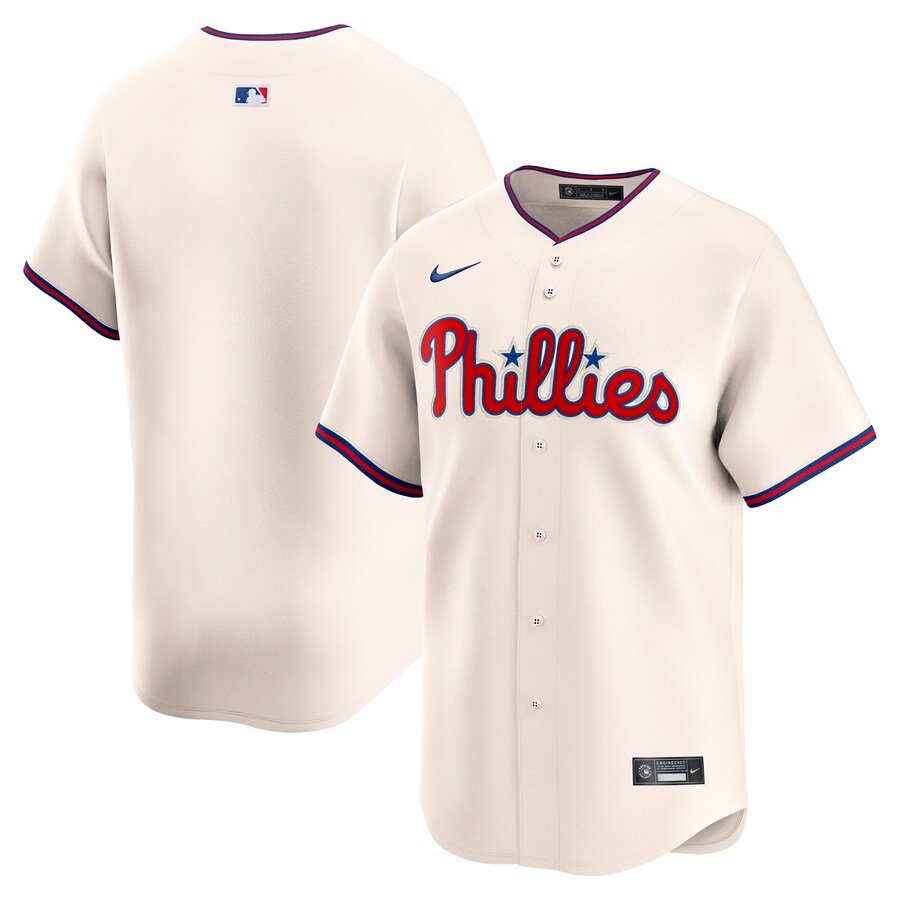 Men's Philadelphia Phillies Nike Cream Alternate Limited Jersey - Puhuasuan