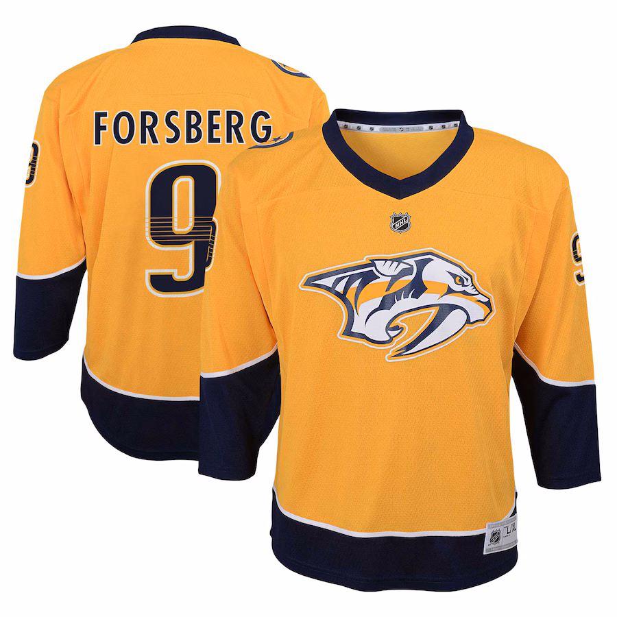 Youth Nashville Predators Filip Forsberg Gold Home Replica Player Jersey - Puhuasuan
