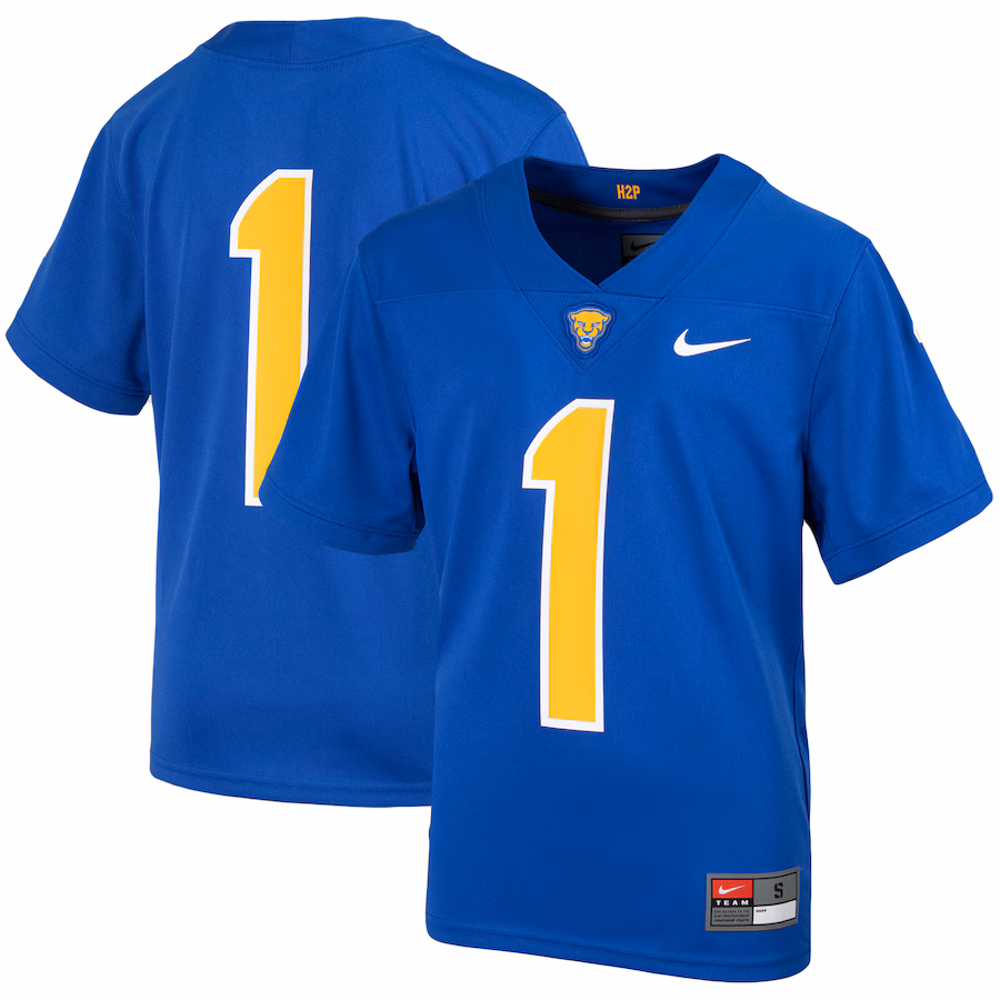 Youth Nike #1 Royal Pitt Panthers Untouchable Football Jersey - Puhuasuan