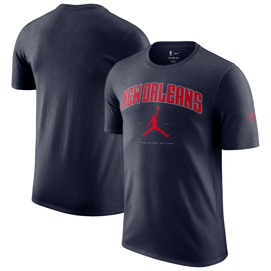 Unisex New Orleans Pelicans Jordan Brand Navy Essential Cities T-Shirt - Puhuasuan
