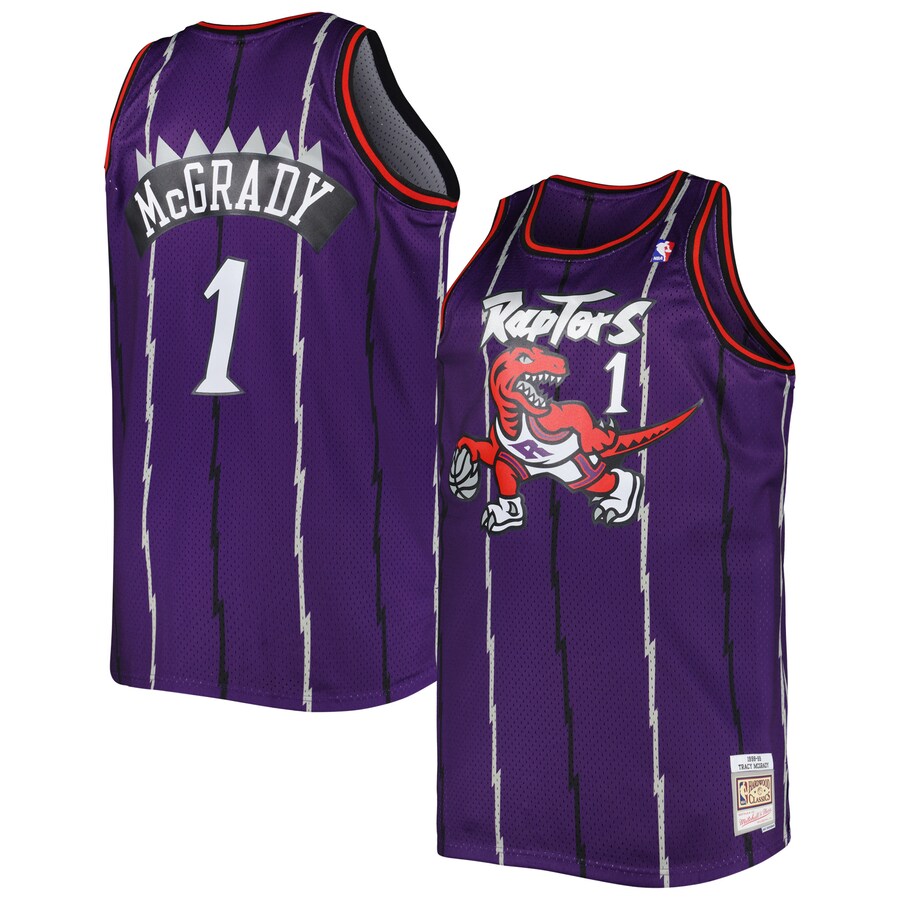 Men's Toronto Raptors Tracy McGrady Mitchell & Ness Purple Big & Tall Hardwood Classics 1998/99 Swingman Jersey - Puhuasuan