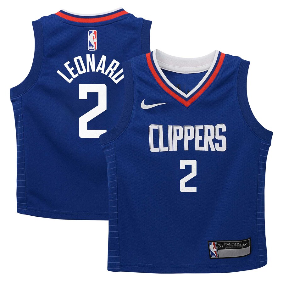 Toddler LA Clippers Kawhi Leonard Nike Blue Swingman Player Jersey - Icon Edition - Puhuasuan