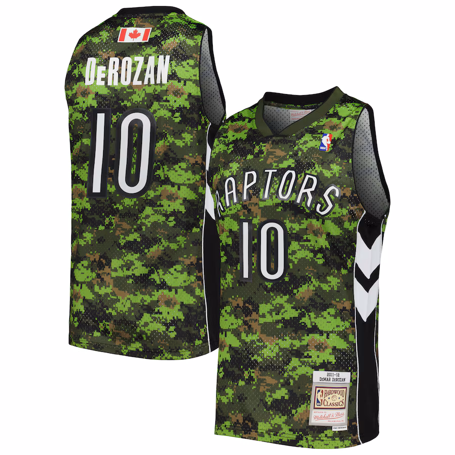 Men's Toronto Raptors DeMar DeRozan Mitchell & Ness Camo 2011/12 Hardwood Classics Swingman Jersey - Puhuasuan