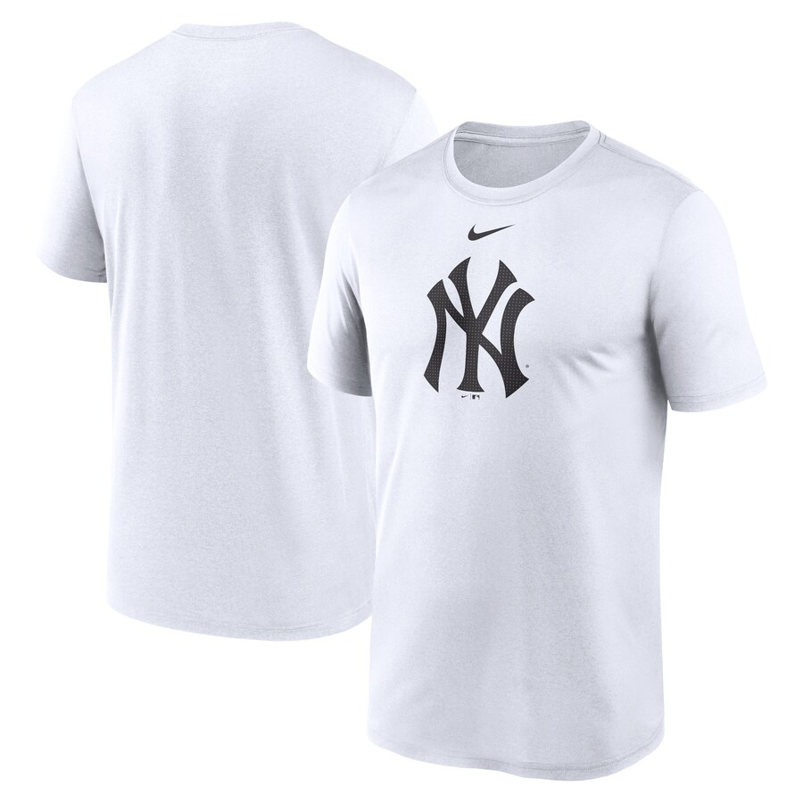 Men's New York Yankees Nike White Legend Fuse Large Logo Performance T-Shirt - Puhuasuan