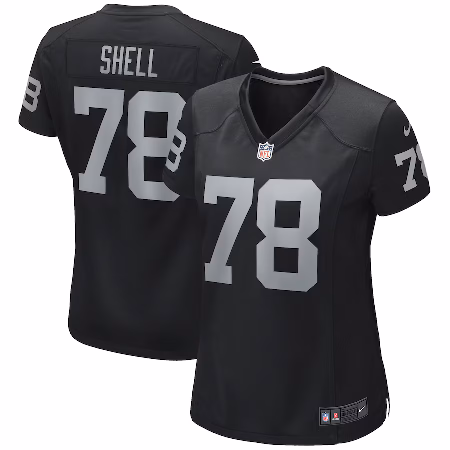 Women's Las Vegas Raiders Art Shell Nike Black Game Retired Player Jersey - Puhuasuan