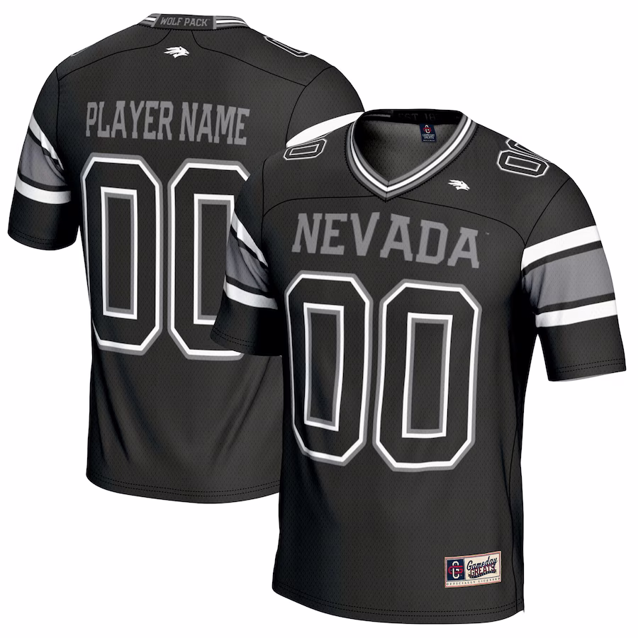 Nevada Wolf Pack GameDay Greats NIL Pick-A-Player Football Jersey - Black - Puhuasuan