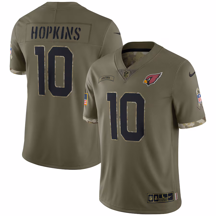 Men's Arizona Cardinals DeAndre Hopkins Nike Olive Salute To Service Limited Jersey - Puhuasuan