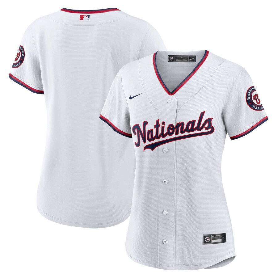 Women's Washington Nationals Nike White Home Replica Team Jersey - Puhuasuan