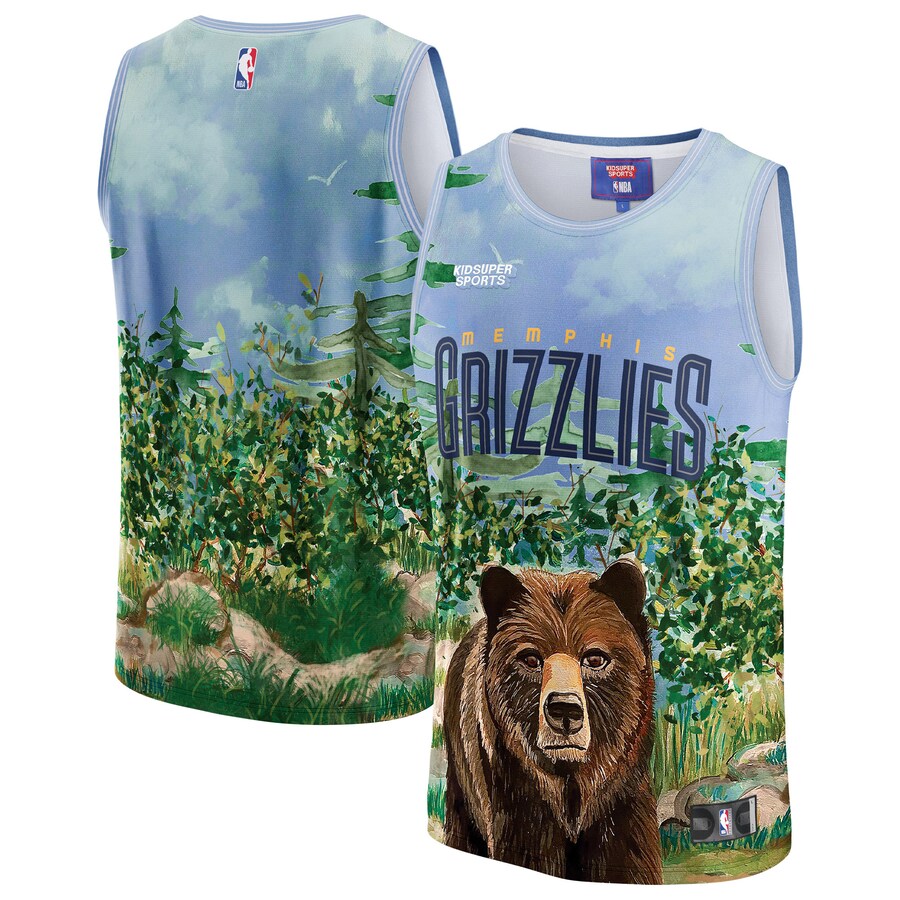 Unisex Memphis Grizzlies NBA & KidSuper Studios by Fanatics Teal Hometown Jersey - Puhuasuan