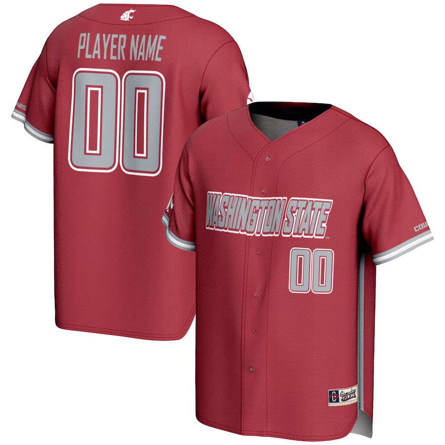 Washington State Cougars GameDay Greats Youth NIL Pick-A-Player Lightweight Baseball Jersey - Crimson - Puhuasuan