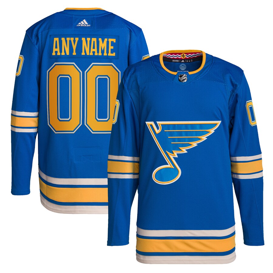 Men's St. Louis Blues adidas Blue Alternate Authentic Pro Custom Jersey - Puhuasuan