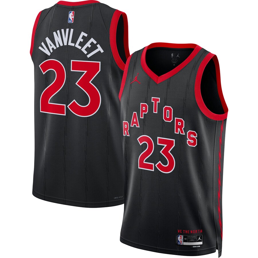 Unisex Toronto Raptors Fred VanVleet Jordan Brand Black Swingman Jersey - Statement Edition - Puhuasuan