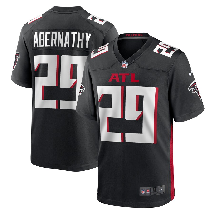 Men's Atlanta Falcons Micah Abernathy Nike  Black Team Game Jersey - Puhuasuan