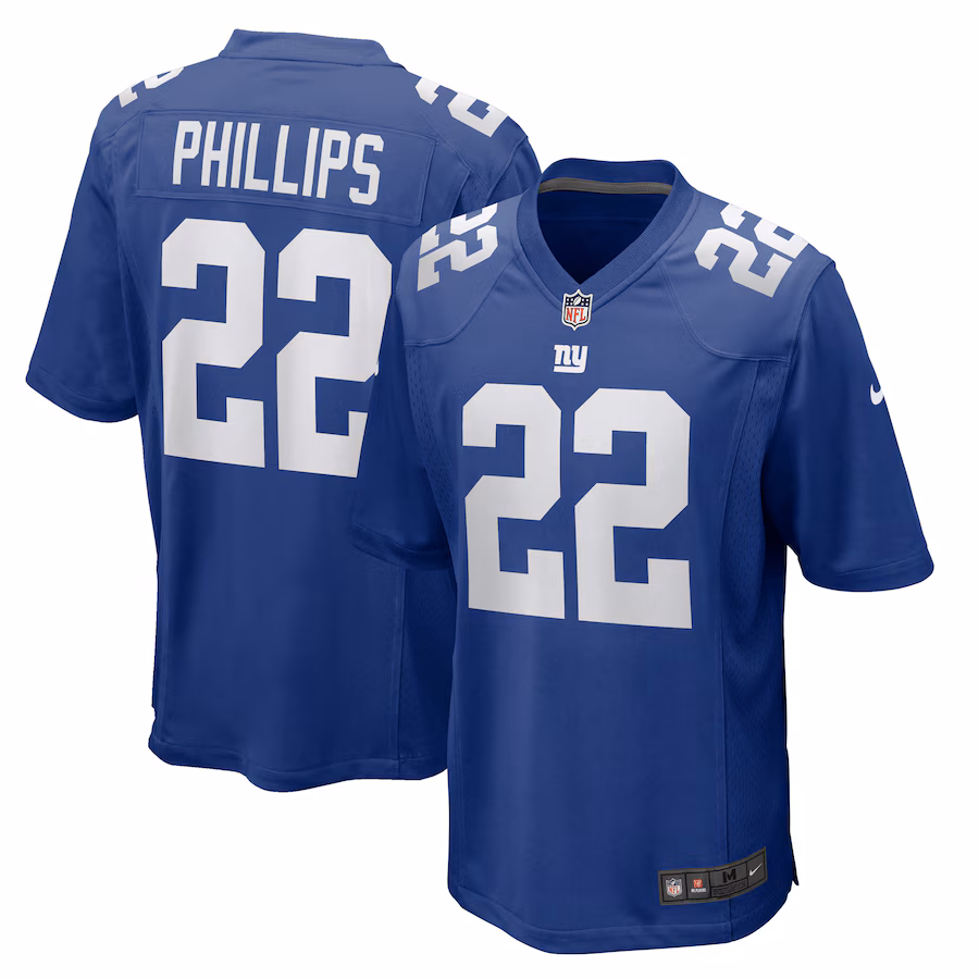 Men's New York Giants Dru Phillips Nike Royal Team Game Jersey - Puhuasuan