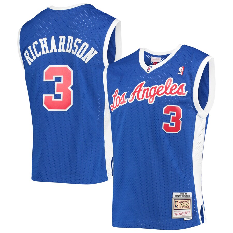 Men's LA Clippers Quentin Richardson Mitchell & Ness Royal 2001/02 Hardwood Classics Swingman Jersey - Puhuasuan