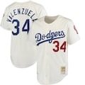 Men's Los Angeles Dodgers Fernando Valenzuela Mitchell & Ness Gray Authentic Jersey - Puhuasuan