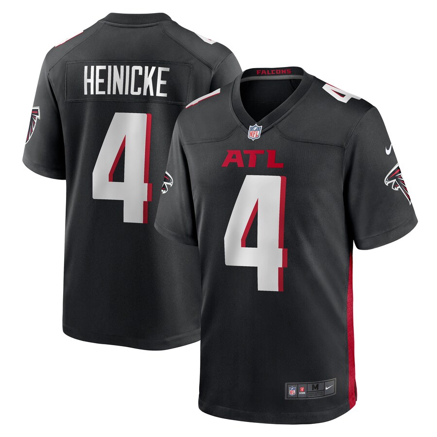 Men's Atlanta Falcons Taylor Heinicke Nike Black Game Player Jersey - Puhuasuan