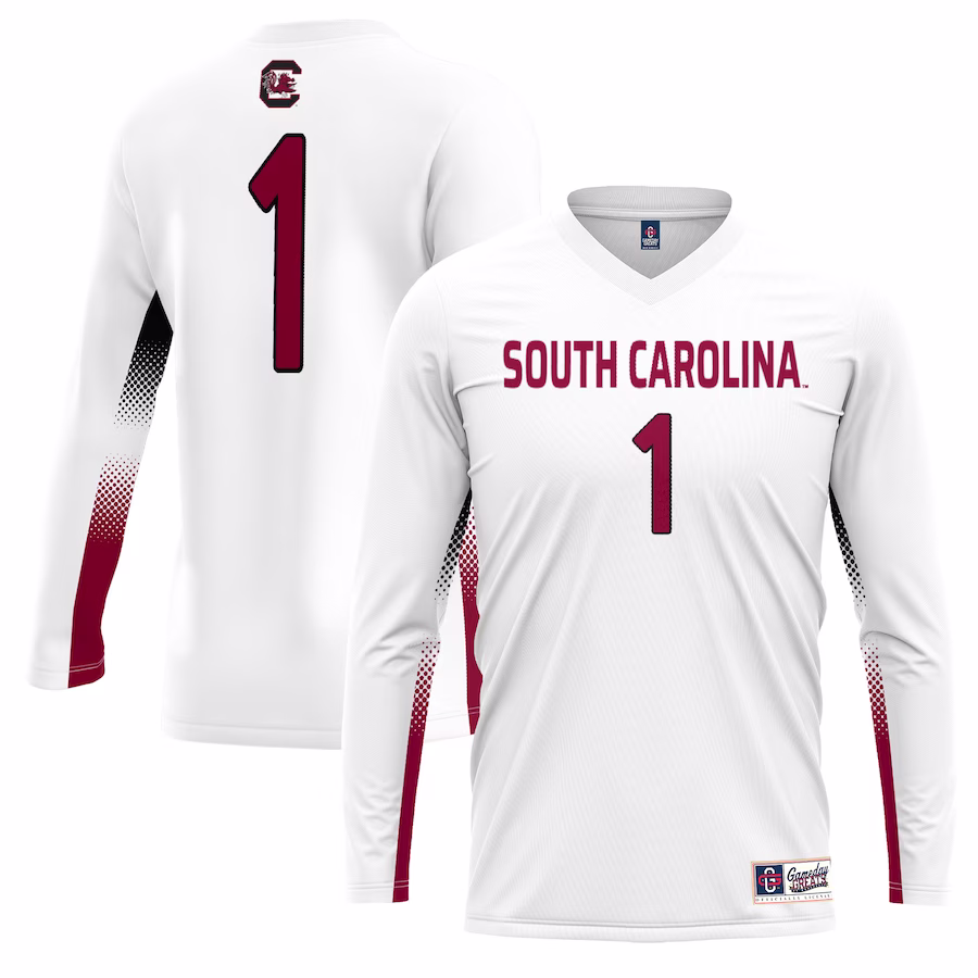 #1 South Carolina Gamecocks GameDay Greats Youth Lightweight Women's Volleyball Jersey - White - Puhuasuan