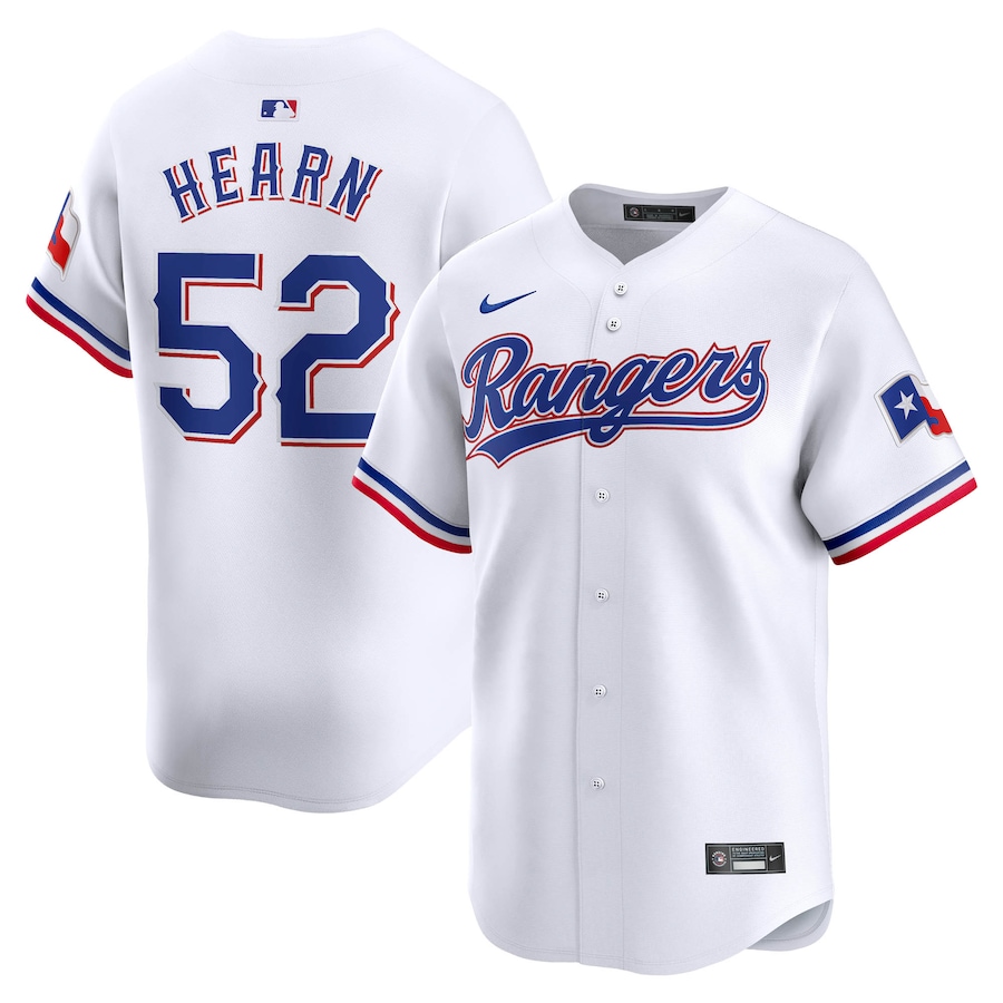 Men's Texas Rangers Taylor Hearn Nike White Home Limited Player Jersey - Puhuasuan