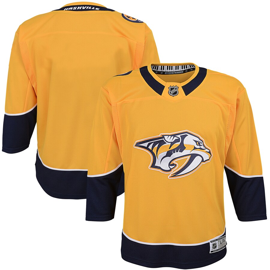 Youth Nashville Predators Yellow Home Premier Blank Jersey - Puhuasuan