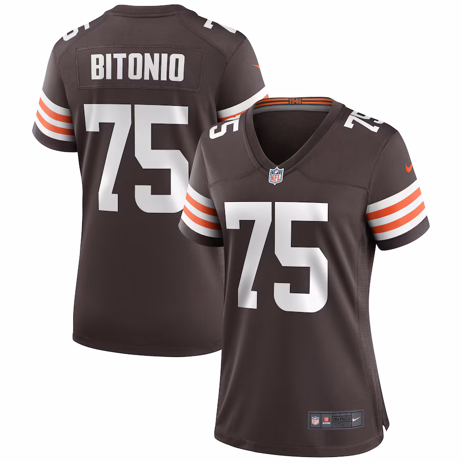 Women's Cleveland Browns Joel Bitonio Nike Brown Game Jersey - Puhuasuan