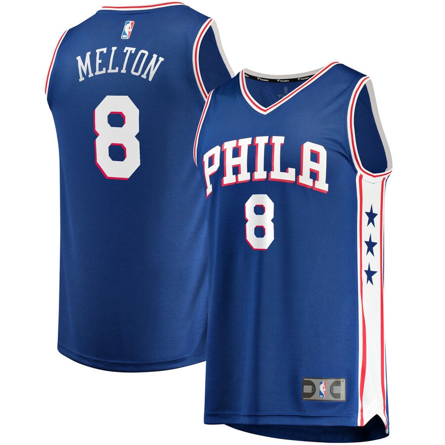 Men's Philadelphia 76ers De'Anthony Melton Fanatics Royal Fast Break Replica Jersey - Icon Edition - Puhuasuan