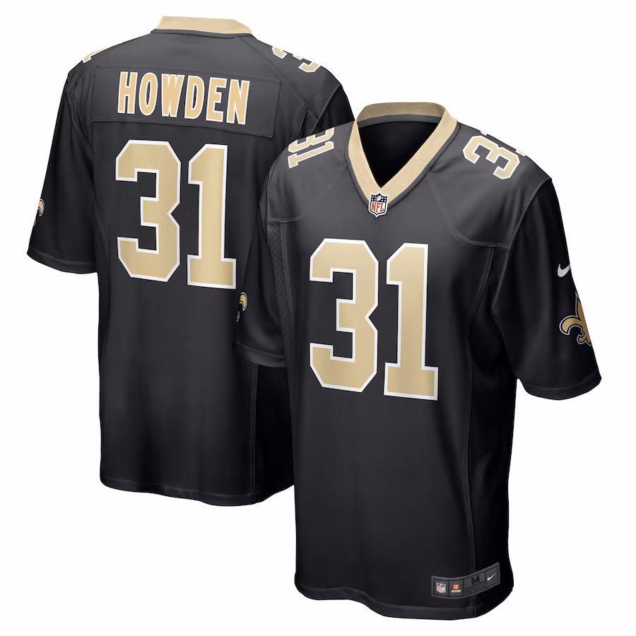Men's New Orleans Saints Jordan Howden Nike  Black Team Game Jersey - Puhuasuan