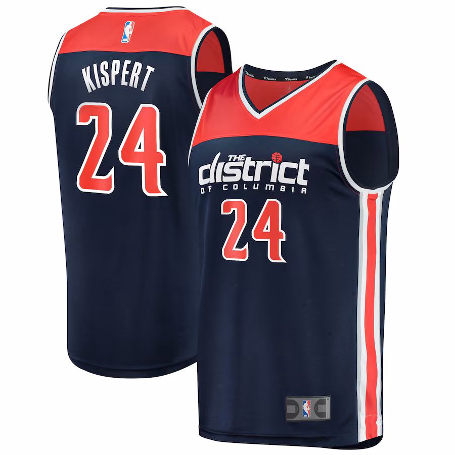 Men's Washington Wizards Corey Kispert Fanatics Navy Fast Break Replica Player Jersey - Statement Edition - Puhuasuan