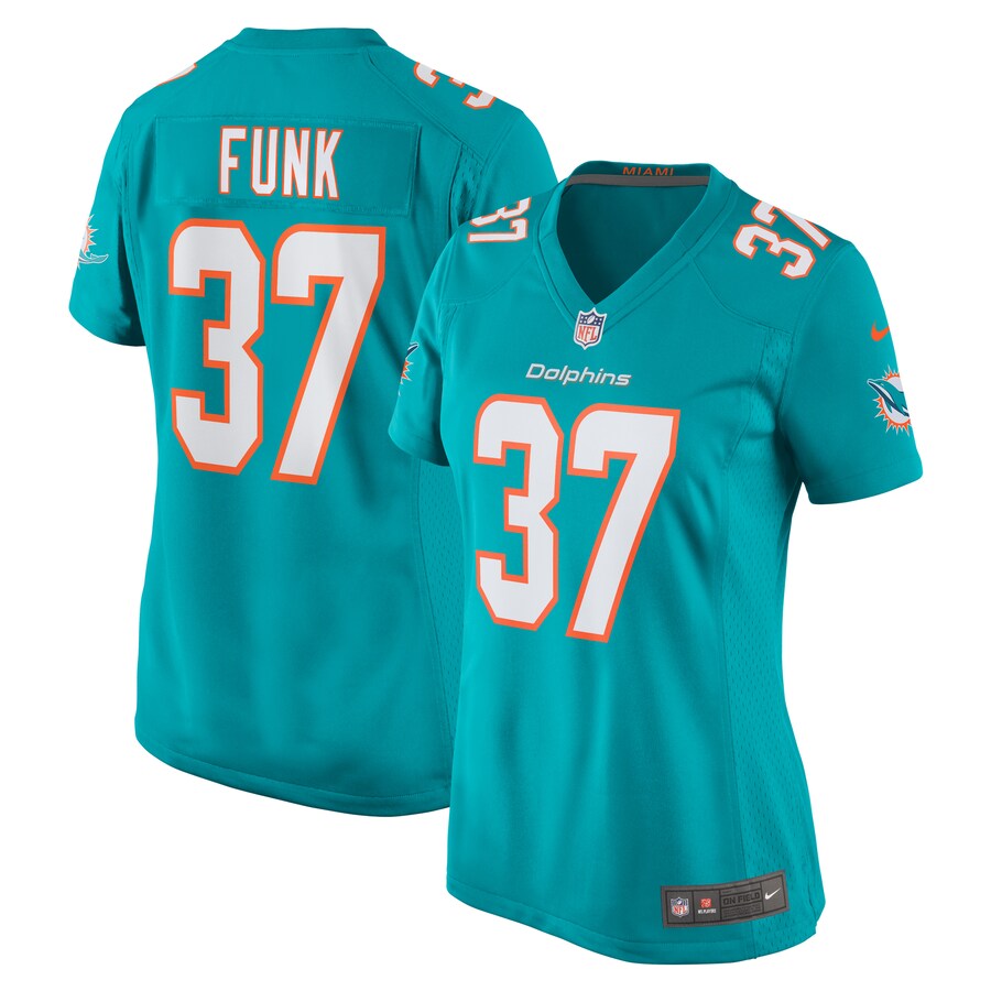 Women's Miami Dolphins Jake Funk Nike  Aqua  Game Jersey - Puhuasuan