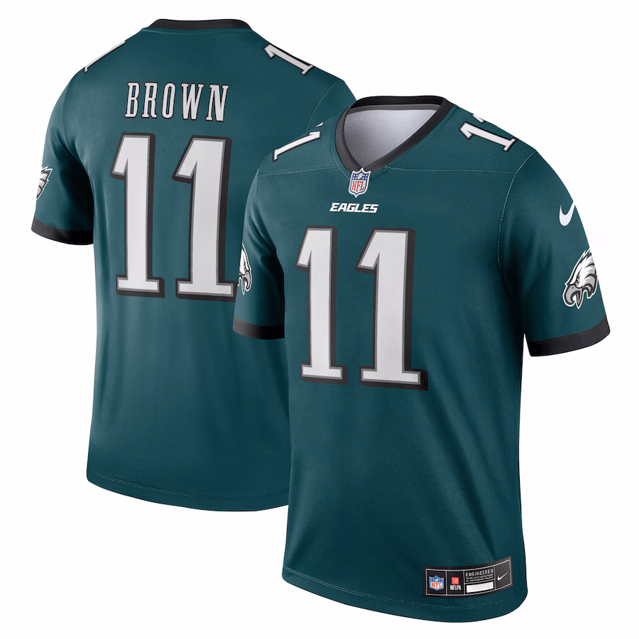 Men's Philadelphia Eagles A.J. Brown Nike Midnight Green Legend Jersey - Puhuasuan