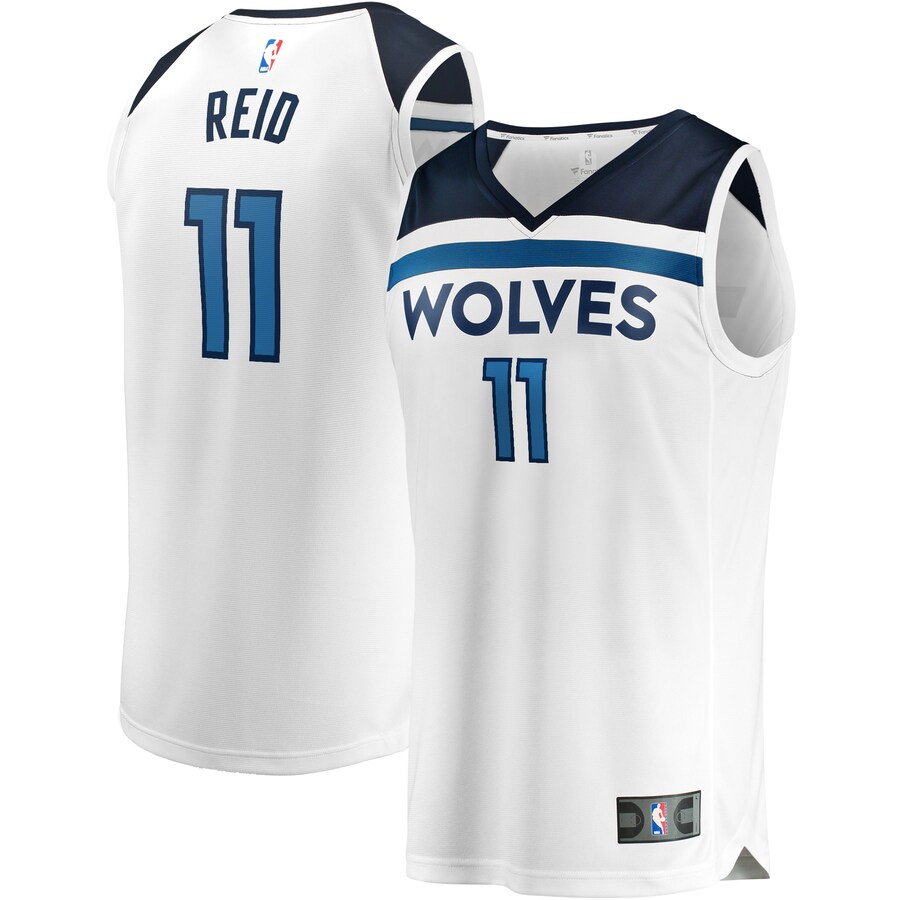 Men's Minnesota Timberwolves Naz Reid Fanatics White Fast Break Replica Player Jersey - Association Edition - Puhuasuan