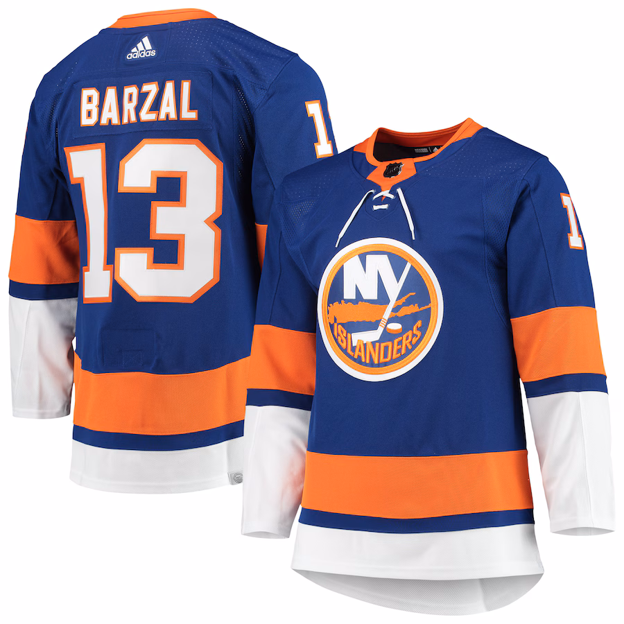 Men's New York Islanders Mathew Barzal adidas Royal Home Primegreen Authentic Player Jersey - Puhuasuan