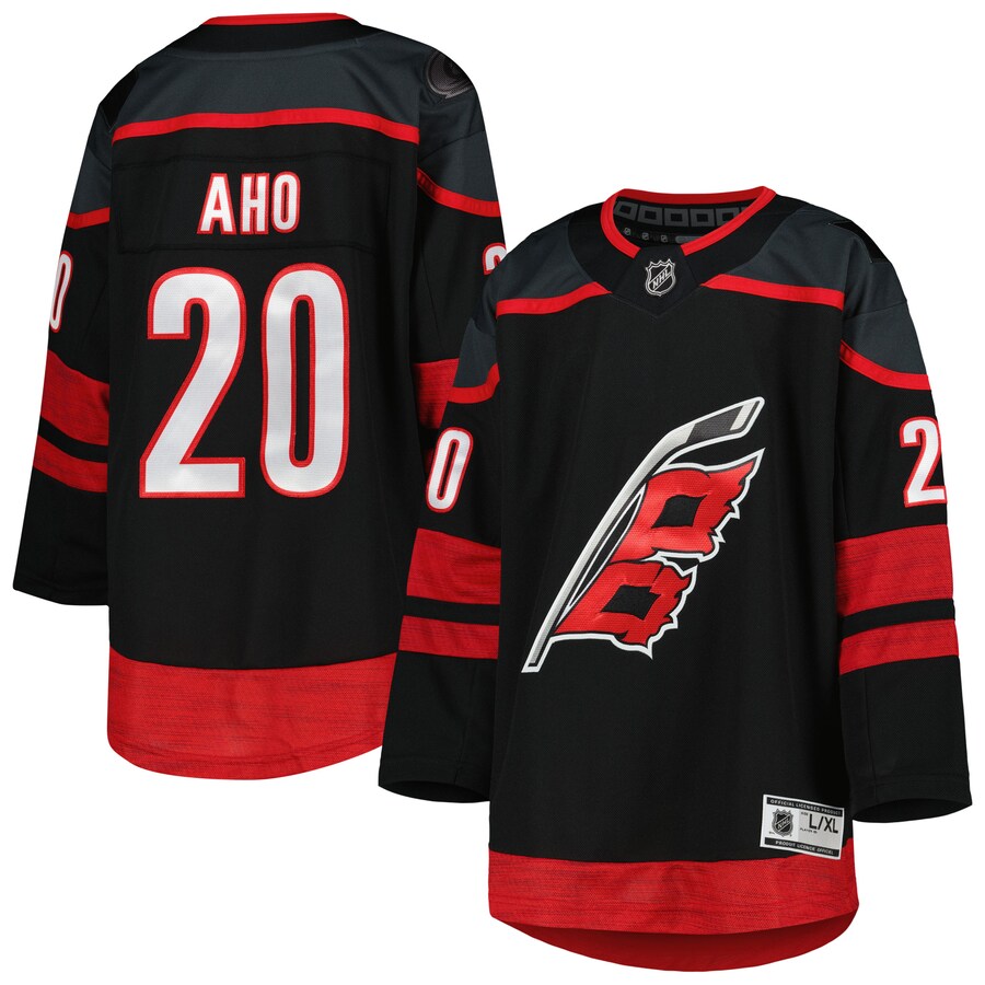 Youth Carolina Hurricanes Sebastian Aho Black Home Premier Player Jersey - Puhuasuan