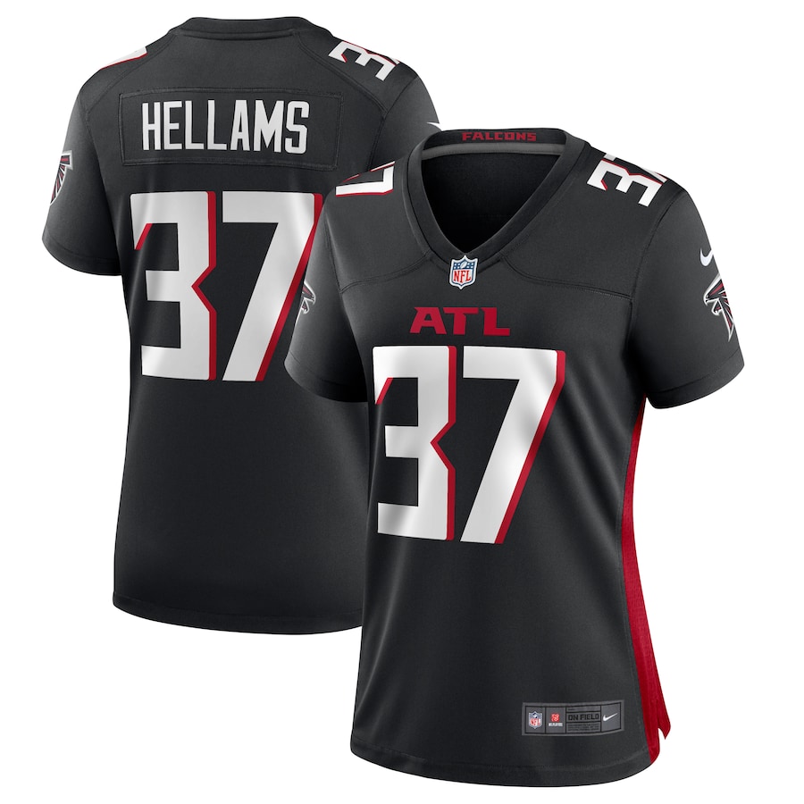 Women's Atlanta Falcons DeMarcco Hellams Nike  Black Team Game Jersey - Puhuasuan