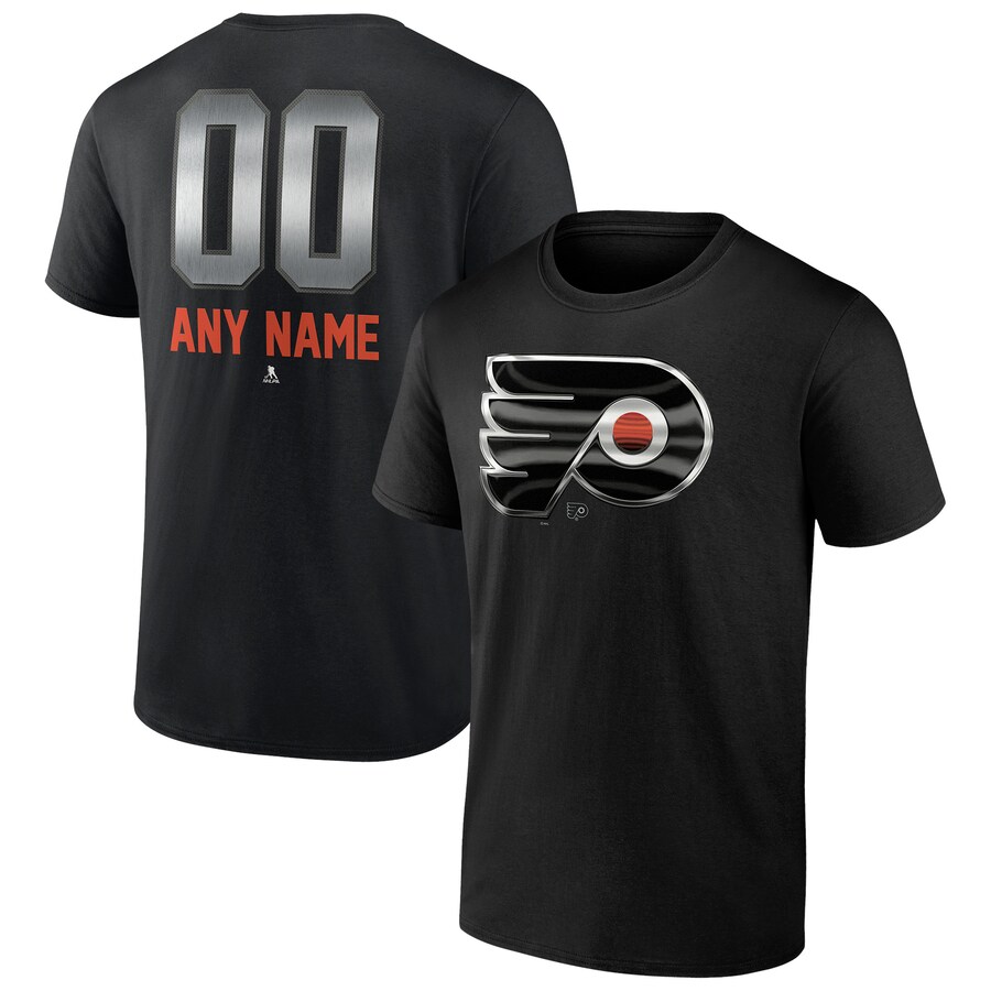 Men's Philadelphia Flyers Black Personalized Midnight Mascot Logo T-Shirt - Puhuasuan
