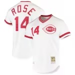 Men's Cincinnati Reds Pete Rose Mitchell & Ness White Cooperstown Collection Authentic Jersey - Puhuasuan