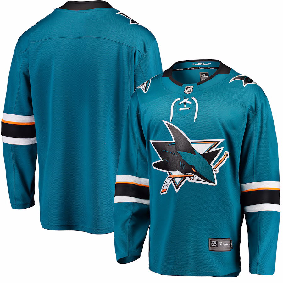 Men's San Jose Sharks Fanatics Teal Breakaway Home Jersey - Puhuasuan