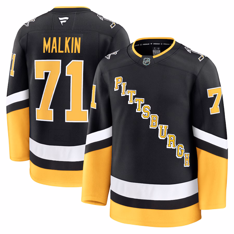 Men's Pittsburgh Penguins Evgeni Malkin Fanatics Black Alternate Premium Jersey - Puhuasuan